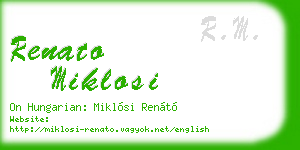 renato miklosi business card