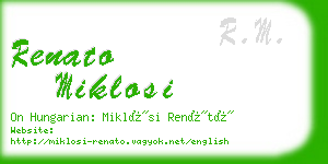 renato miklosi business card